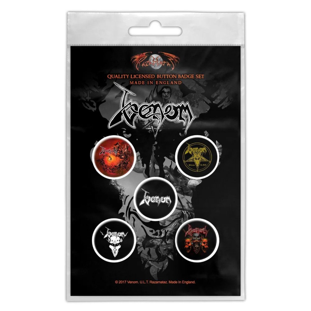 Venom - Black Metal Badge/button - Black/Multicolours